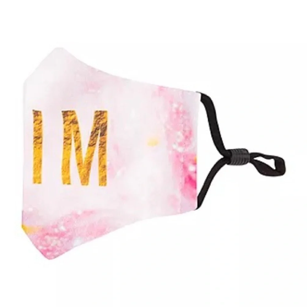 BNWT SEALED Olivia Miller Kids Unisex Face Mask Pink Gold Mini